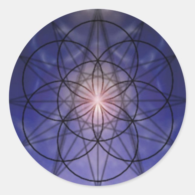 Adesivo Vinheta estelar azul (Frente)