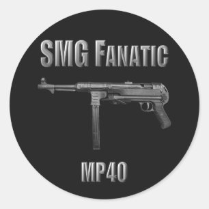 Adesivo Vinheta Fanática MP40 SMG