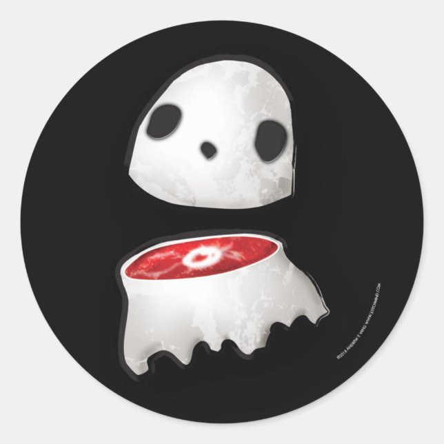 Adesivo Vinheta fantasma de carne (Frente)