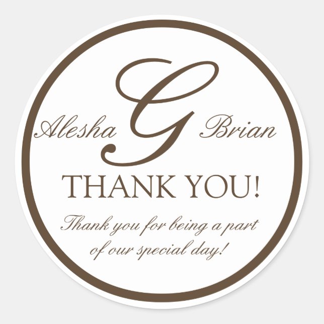 Adesivo Vinheta-Favor de Casamento Monograma Branco-Castan (Frente)