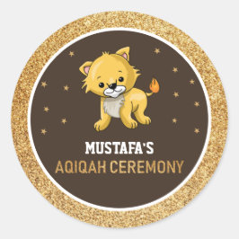 Adesivo Vinheta-Favor de Leão-Leão-Leão-Bonito