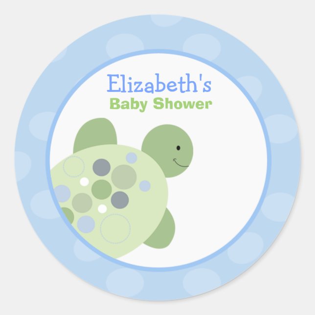 Adesivo Vinheta-Favor Personalizada Reboque-Tartaruga (Frente)