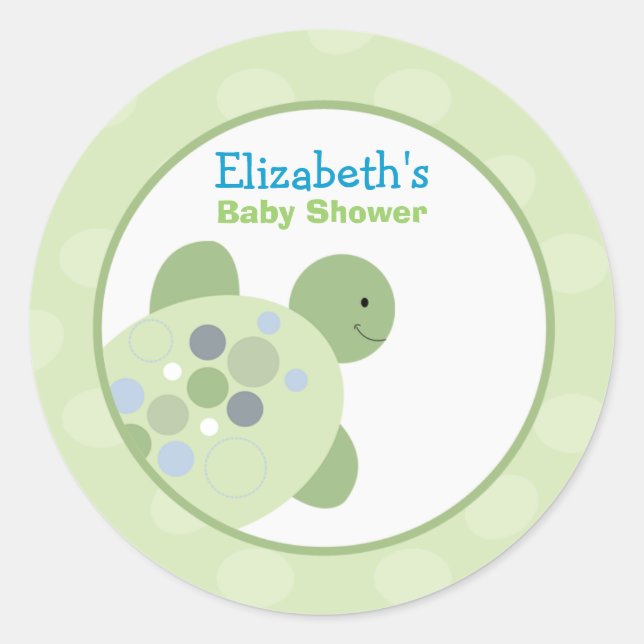 Adesivo Vinheta-Favor Personalizada Reboque-Tartaruga (Frente)