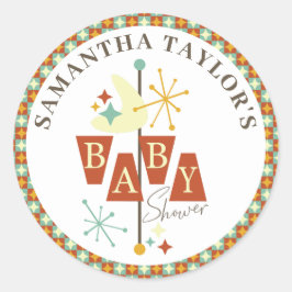 Adesivo Vinheta Favorável ao Chá de fraldas Moderno do Séc