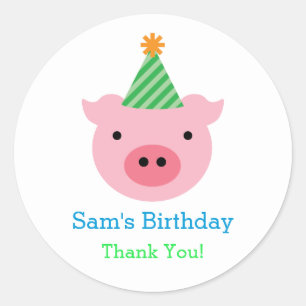 Adesivo Vinheta Favorável de Três Pequenos Porcos