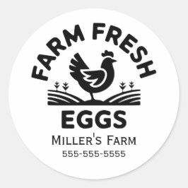Adesivo Vinheta Fazenda fresca personalizada