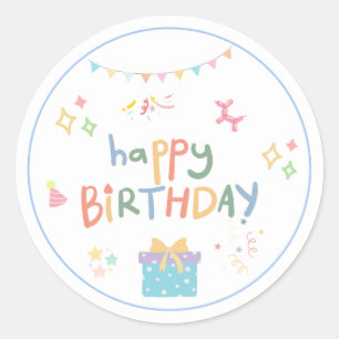 Adesivo Vinheta Feliz de Aniversário