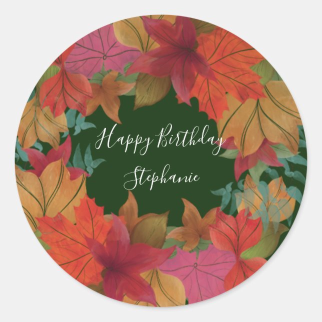 Adesivo Vinheta feliz de aniversário personalizada (Frente)