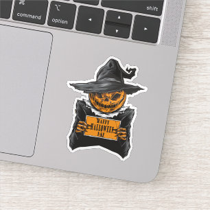 Adesivo Vinheta Feliz de Halloween