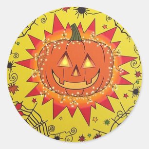 Adesivo Vinheta Feliz de Halloween Spooky