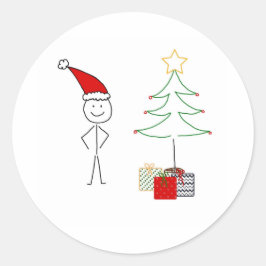 Adesivo Vinheta festiva de Natal para presentes e presente