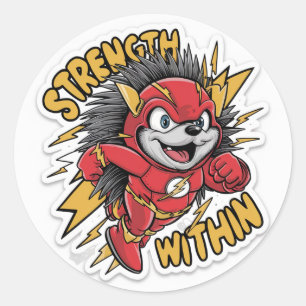 Adesivo Vinheta Flash Hedgehog - Resistência dentro