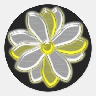 Adesivo Vinheta-Flor-Daisy Brilhante
