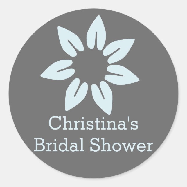 Adesivo Vinheta Floral Azul (Frente)