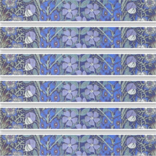 Adesivo Vinheta floral azul