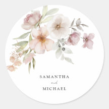 Vinheta Floral Cor-de-Rosa-Blush Cascada