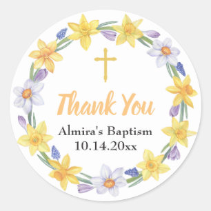 Adesivo Vinheta Floral Daffodil Wreath