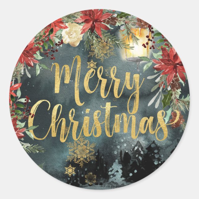 Adesivo Vinheta Floral de Feriado de Madeira para Caligraf (Frente)