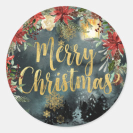 Adesivo Vinheta Floral de Feriado de Madeira para Caligraf