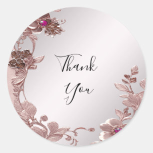 Adesivo Vinheta Floral de Ornamentado Rosa