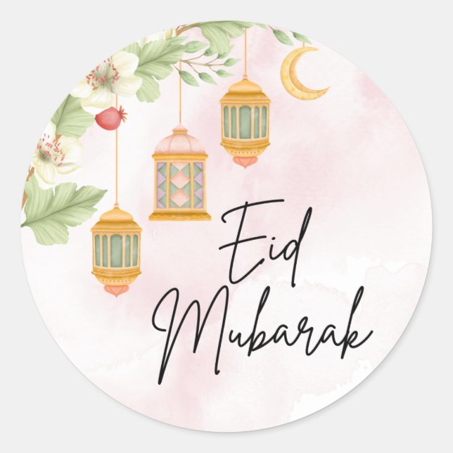 Adesivo Vinheta Floral Eid Mubarak (Frente)