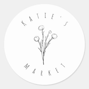 Adesivo Vinheta Floral Mínima