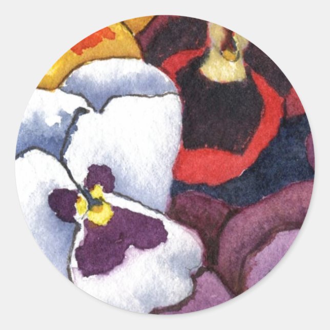 Adesivo Vinheta Floral "Pansy #2" (Frente)