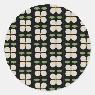 Adesivo Vinheta Floral Preta e Branca - Bloqueio e Vinheta