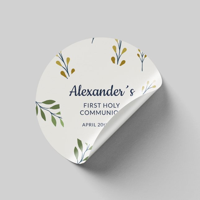 Adesivo Vinheta Floral Primeira Comunitária Personalizada (Criador carregado)