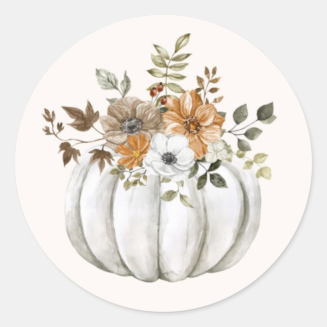 Adesivo Vinheta Floral Pumpkin (Frente)