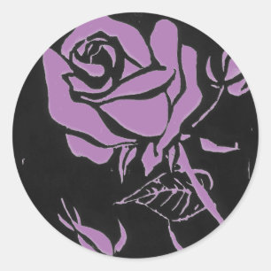 Adesivo Vinheta Floral "Rosa Purple"
