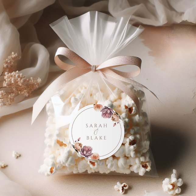 Adesivo Vinheta Floral Roxal Neutra Boho (Criador carregado)