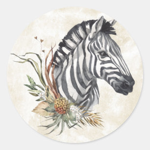 Adesivo Vinheta Floral Zebra
