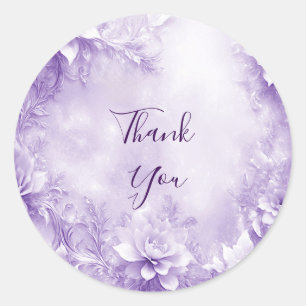 Adesivo Vinheta Flores Brancas Roxas