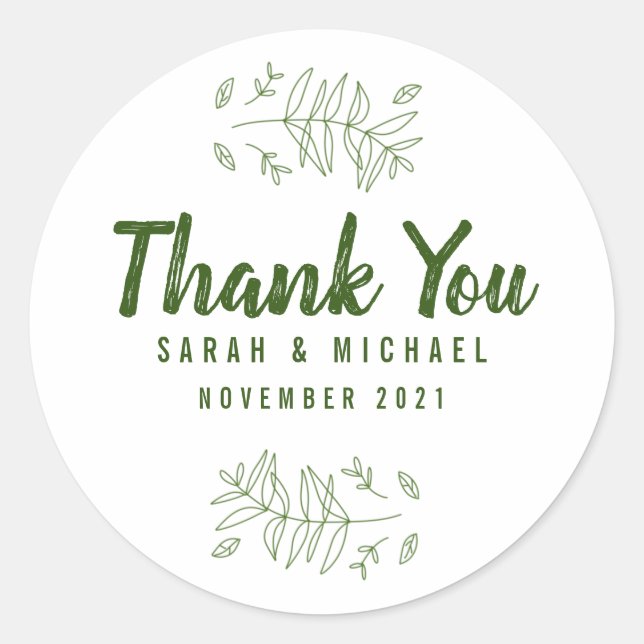 Adesivo Vinheta Folha de Folha de Amor para Sempre (Frente)