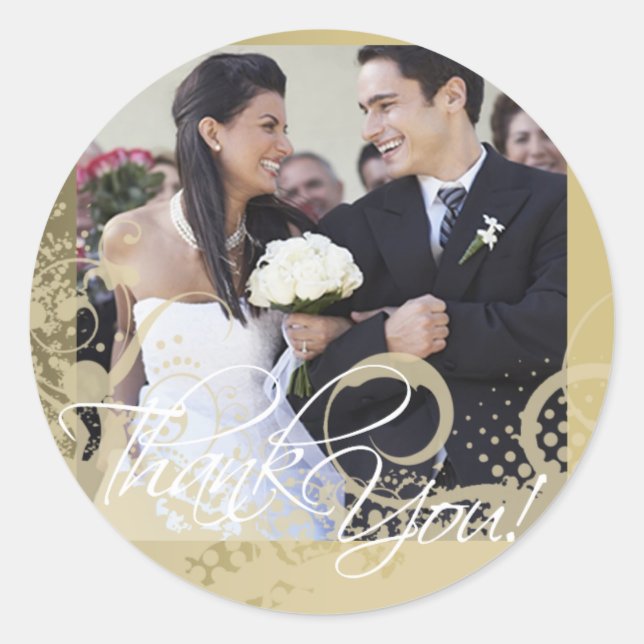 Adesivo Vinheta Fotográfica (Grungy Floral) (Frente)