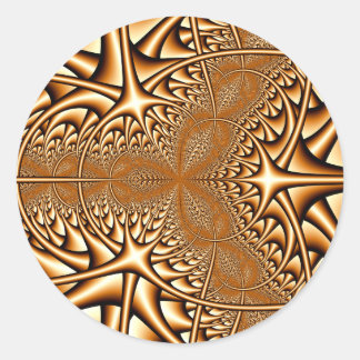 Adesivo Vinheta Fractal de Bronze