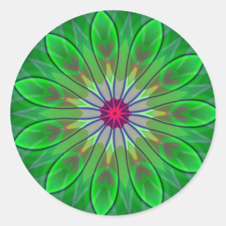 Adesivo Vinheta Fractal Decal Verde da Daisy Mandala