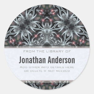 Adesivo Vinheta Fractal Fractal de Prata