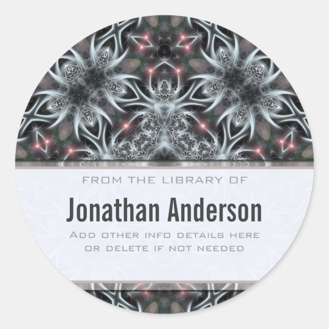 Adesivo Vinheta Fractal Fractal de Prata (Frente)