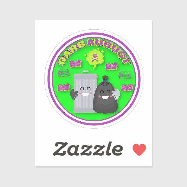 Adesivo Vinheta GarbAugust de Corte Personalizado (Folha)