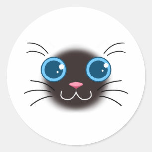 Adesivo Vinheta Gato Siamês