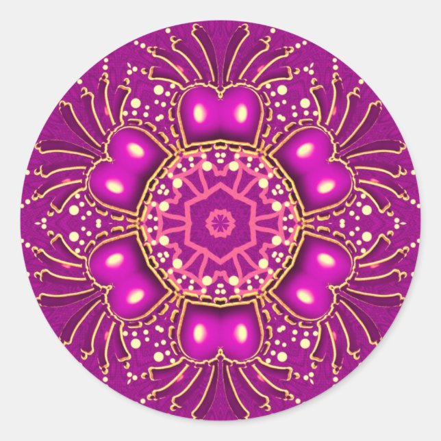 Adesivo Vinheta GeoBling Rosa (Frente)