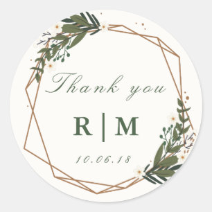 Adesivo vinheta geométrica floral