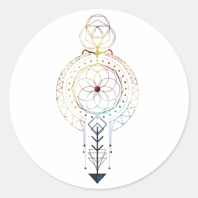 Adesivo Vinheta Geométrica Sagrada (Frente)