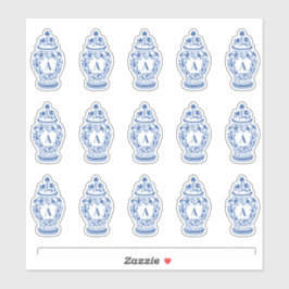 Adesivo Vinheta GingerJar Monograma Chinoiserie