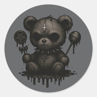 Adesivo Vinheta Gótica do Urso Teddy