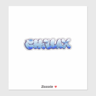 Adesivo Vinheta-Grafite de "Chillax" com Corte Personaliza