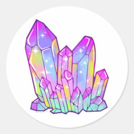 Adesivo Vinheta grande de cristal arco-íris espumante