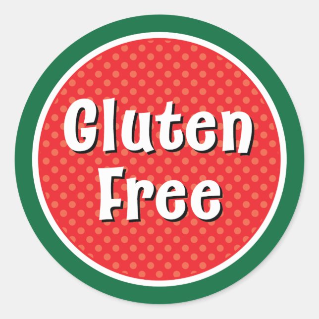 Adesivo Vinheta Gratuita Gluten Holiday (Frente)